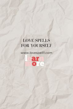 Love spells for yourself